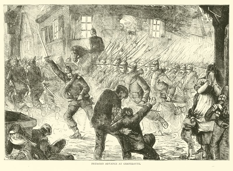Avancée prussienne à Gravelotte, août 1870 - English School