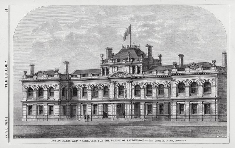 Bains publics et lavoirs pour la paroisse de Paddington (gravure) - English School