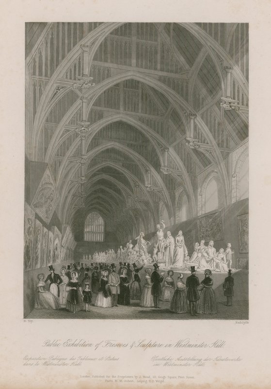 Exposition publique de fresques et de sculptures (gravure) - English School