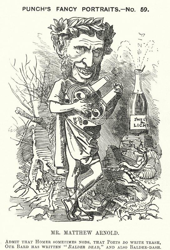 Dessin de Punch : Matthew Arnold, poète anglais - English School