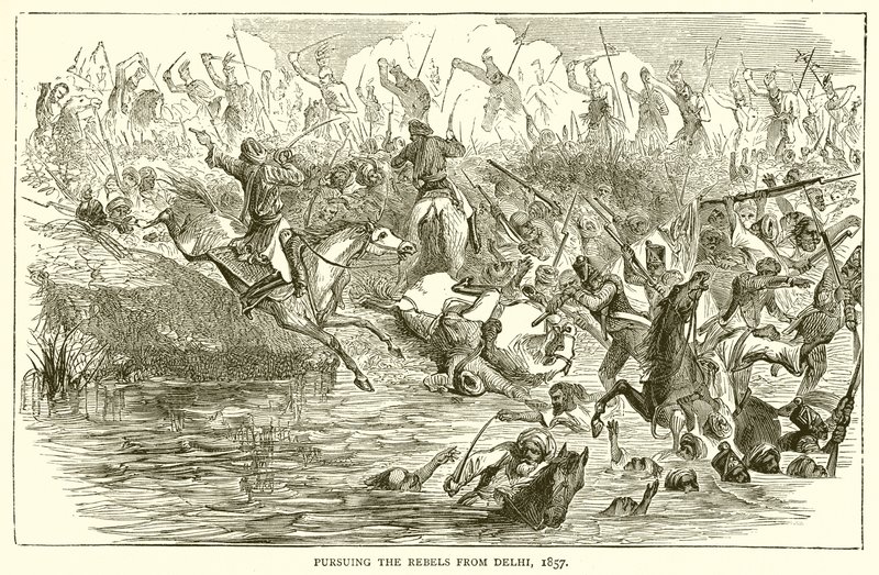 Poursuite des rebelles de Delhi, 1857 - English School