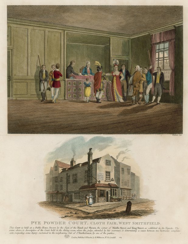 Cour de Pye Powder, Cloth Fair, West Smithfield - English School