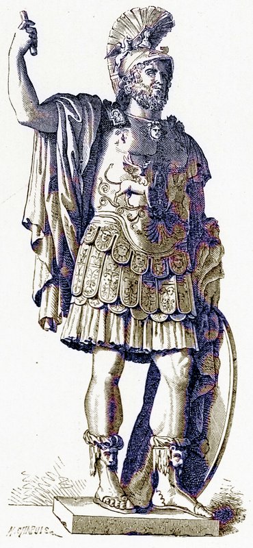 Pyrrhus, illustration de History of Rome par Victor Duruy, publiée en 1884 - English School