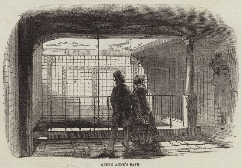 Le Bain de la Reine Anne (gravure) - English School