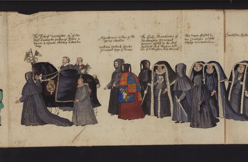 Procession funéraire de la reine Elizabeth I - English School