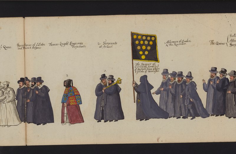 Procession funéraire de la reine Elizabeth I - English School