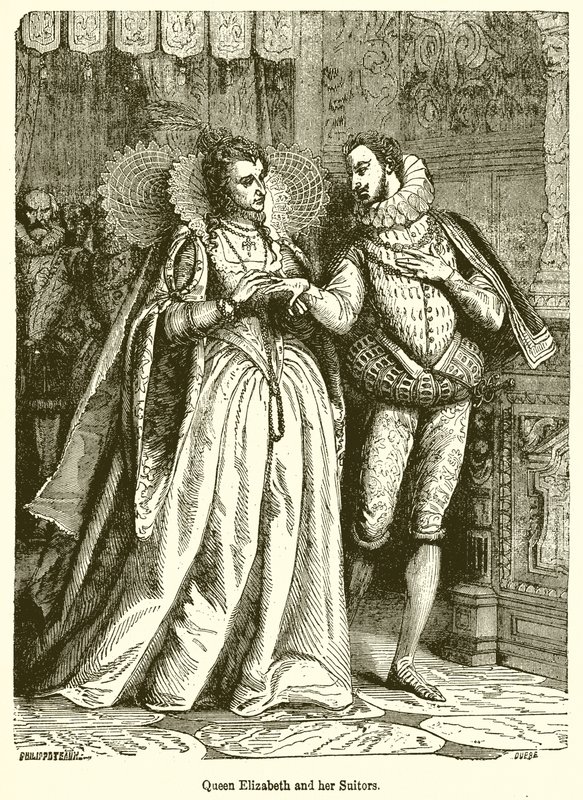 La reine Elizabeth et ses prétendants - English School