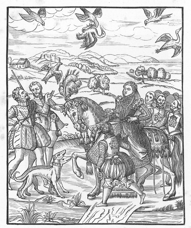 La chasse au faucon de la reine Élisabeth - English School