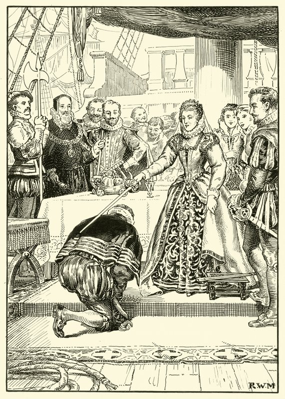 Reine Élisabeth à bord du Golden Hind - English School