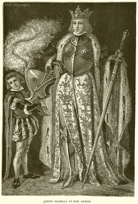 La reine Isabelle en armure - English School