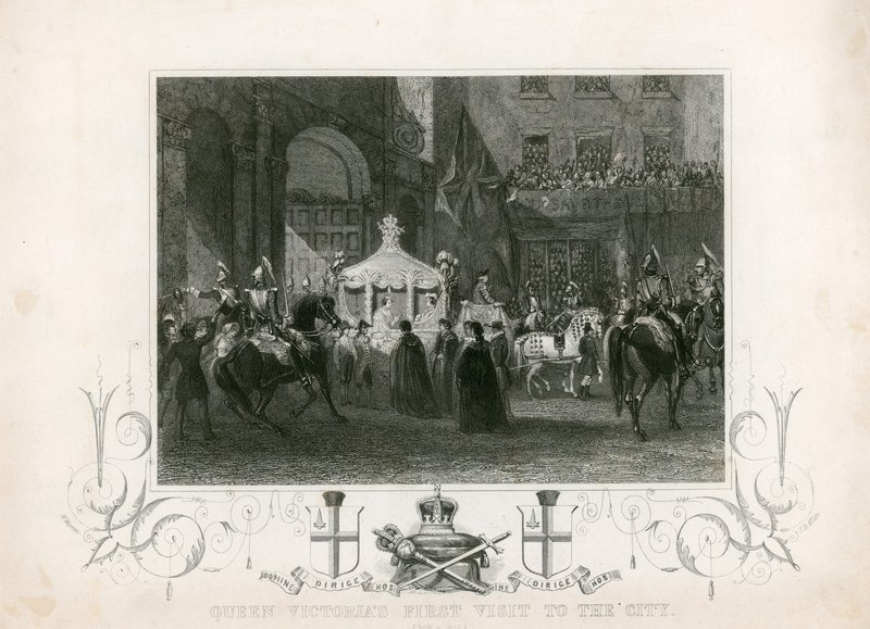 Première visite de la Reine Victoria à la Ville de Londres, 9 novembre 1837 - English School
