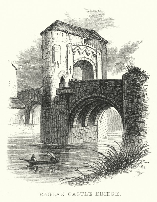 Pont du château de Raglan (gravure) - English School