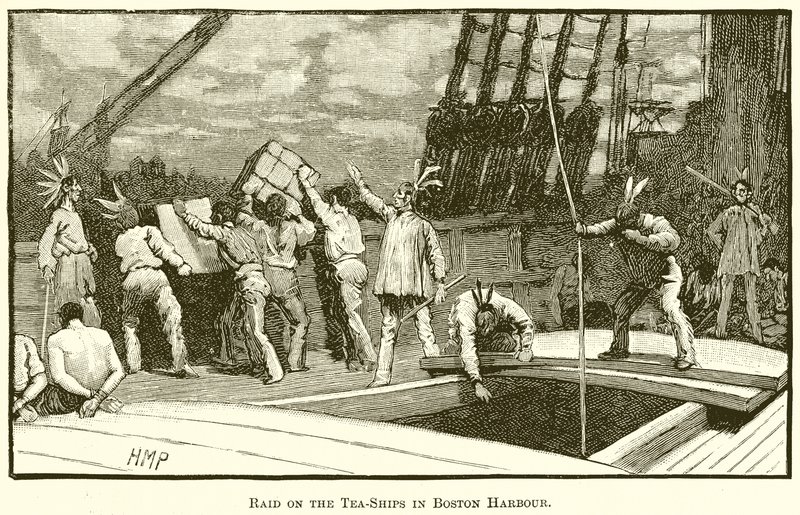 Raid sur les navires de thé dans le port de Boston - English School