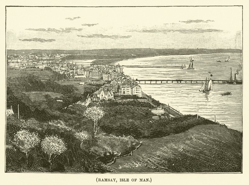 Ramsay, île de Man (gravure) - English School