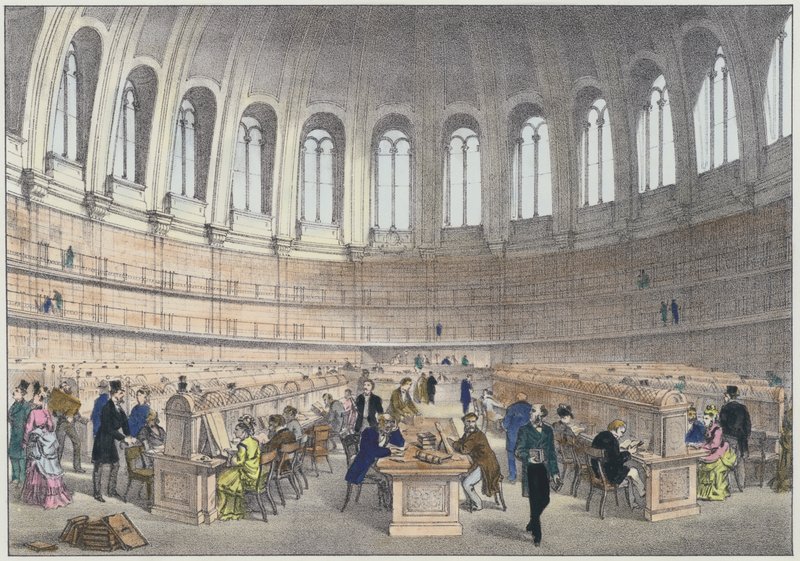 Salle de lecture au British Museum, Londres - English School