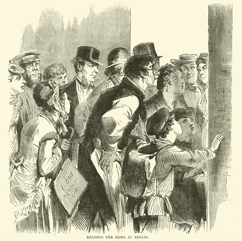 Lecture des nouvelles à Berlin, novembre 1870 - English School
