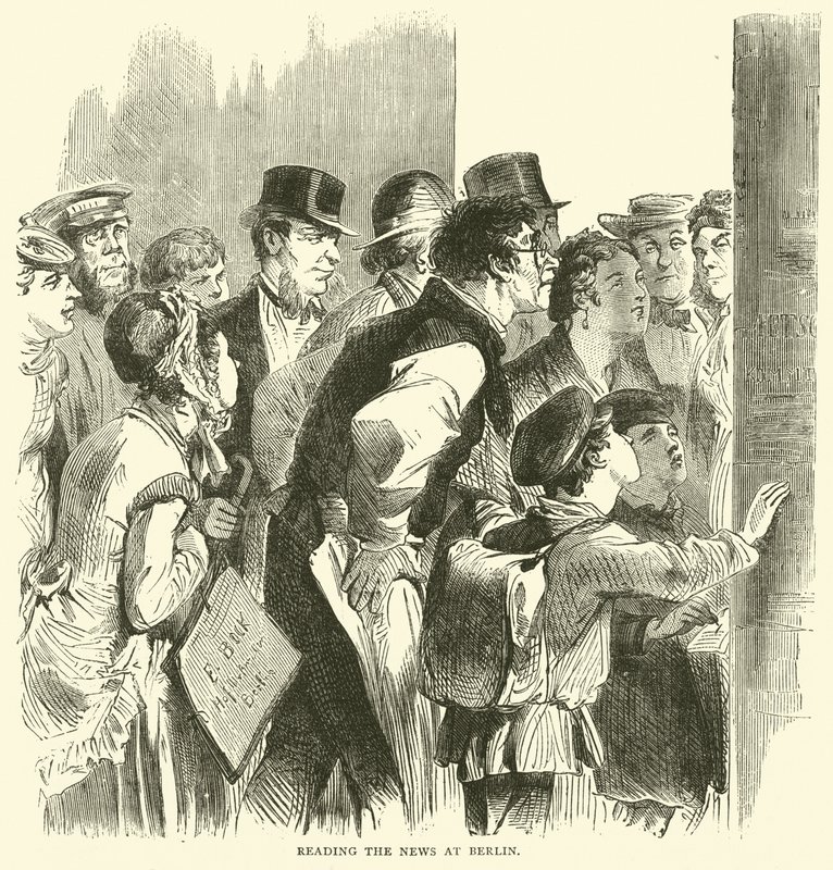 Lecture des nouvelles à Berlin, novembre 1870 - English School