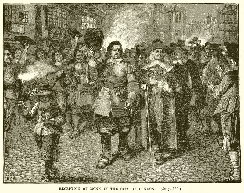 Réception de Monk dans la ville de Londres - English School