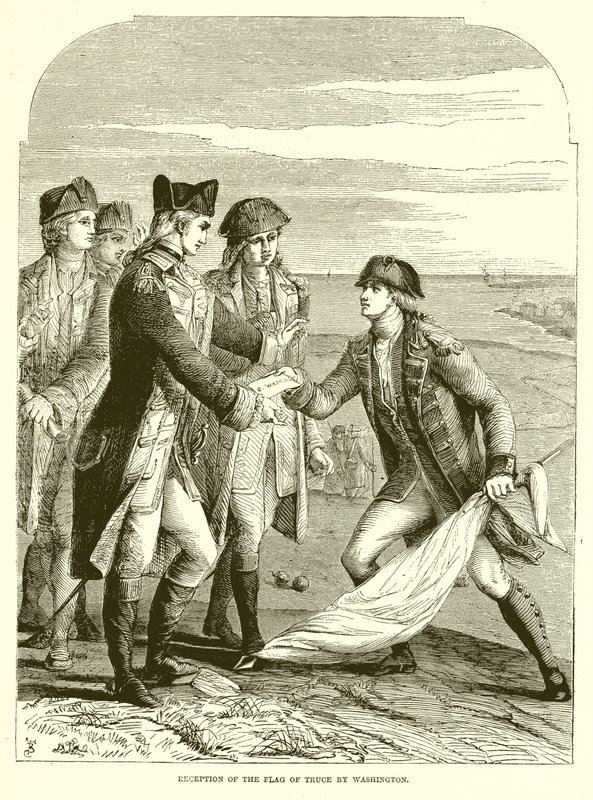 Réception du drapeau de trêve par Washington - English School