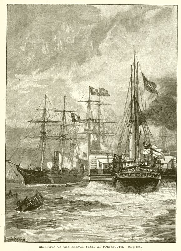 Réception de la flotte française à Portsmouth - English School