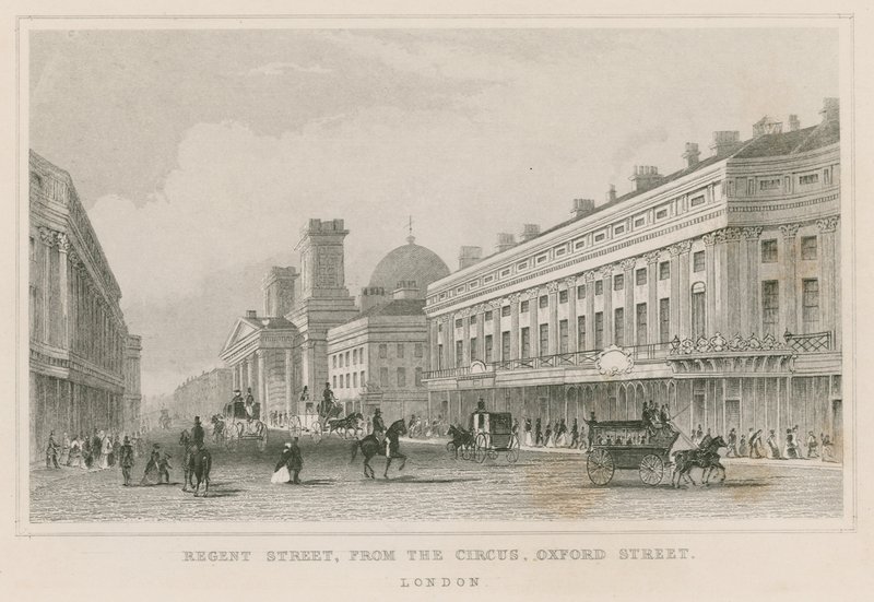 Regent Street, depuis The Circus, Oxford Street, Londres - English School
