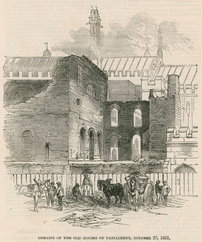 Vestiges des anciennes Chambres du Parlement, 27 octobre 1851 - English School