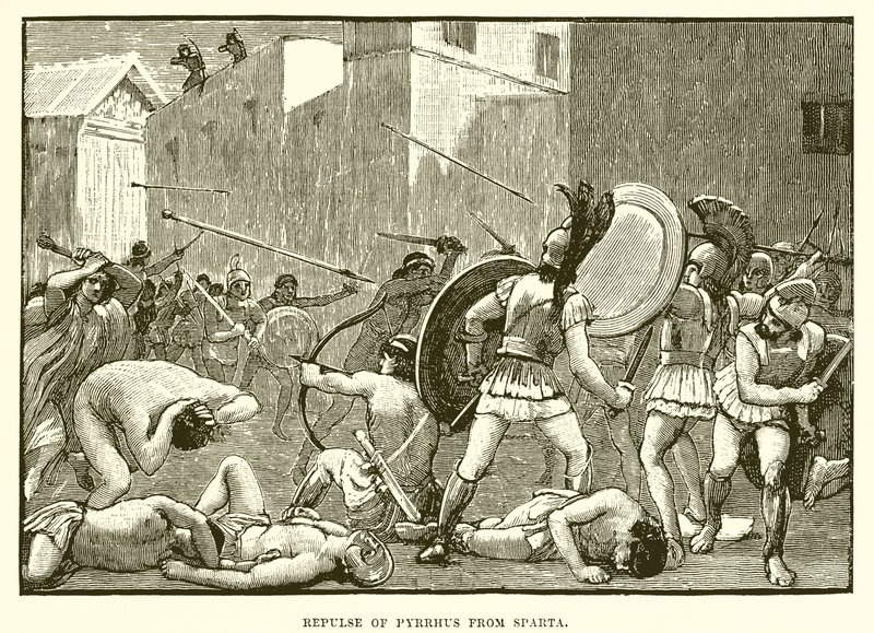 Repousse de Pyrrhus de Sparte - English School