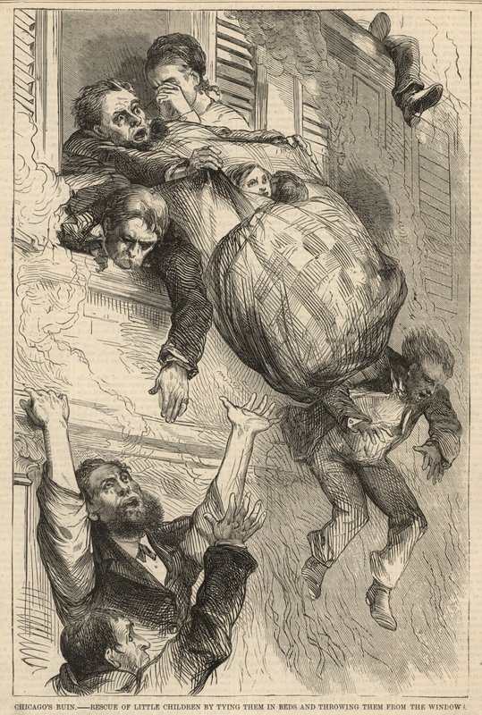 Sauvetage de petits enfants en les attachant dans des lits et en les jetant par la fenêtre - English School
