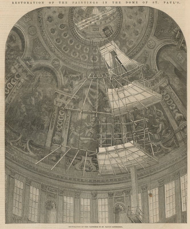 Restauration des peintures dans le dôme de Saint-Paul - English School