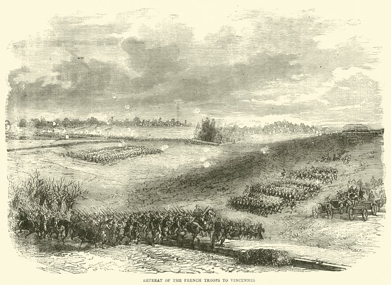 Retraite des troupes françaises à Vincennes, décembre 1870 - English School