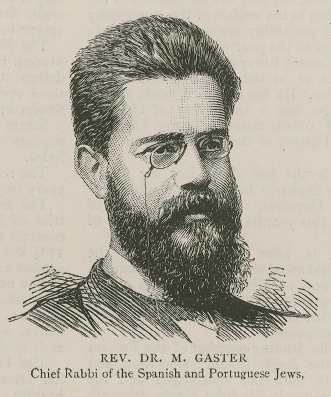 Révérend Dr M Gaster, Grand Rabbin des Juifs Espagnols et Portugais - English School