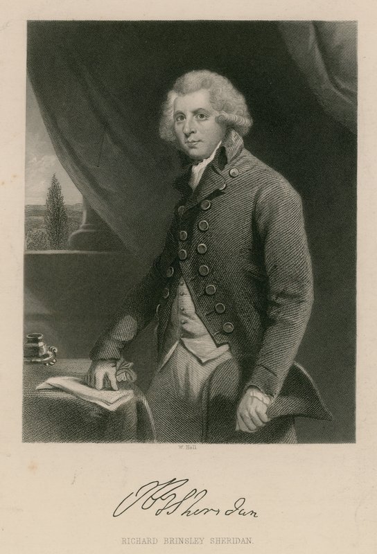 Richard Brinsley Sheridan, dramaturge, poète et directeur de théâtre - English School