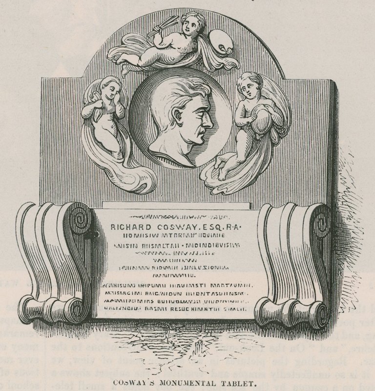 Tablette de Richard Cosway, église de Marylebone, Londres - English School