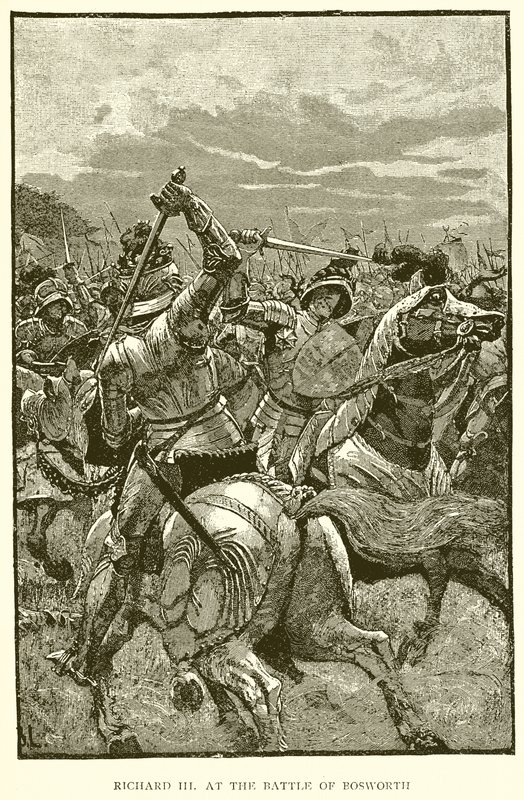 Richard III à la bataille de Bosworth - English School