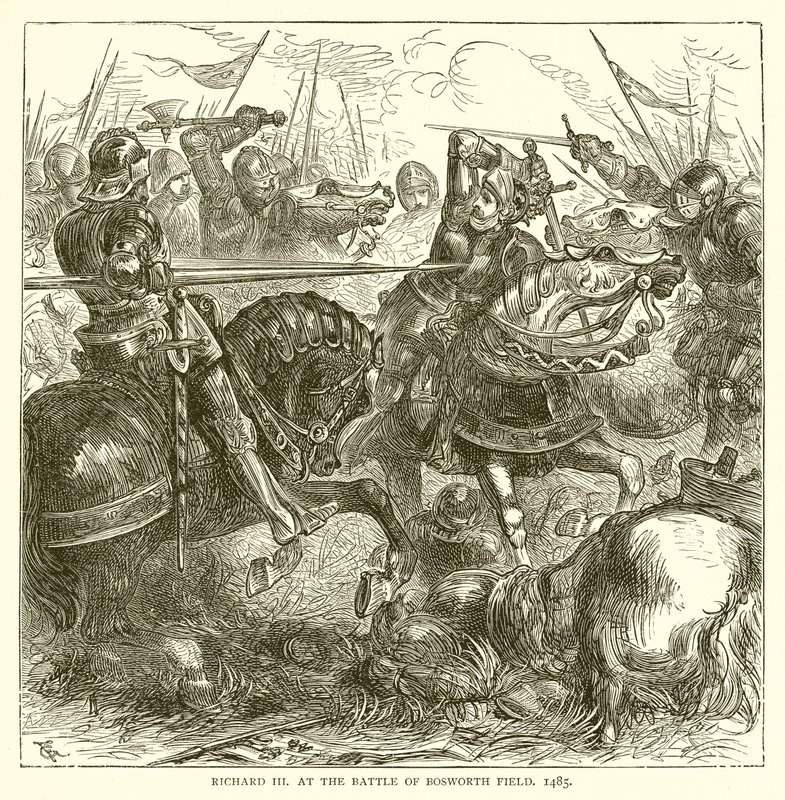 Richard III à la bataille de Bosworth Field, 1485 - English School