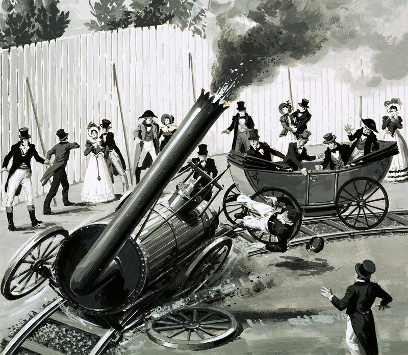 Richard Trevithick a construit un petit chemin de fer circulaire à Londres pour initier les gens au voyage en train - English School