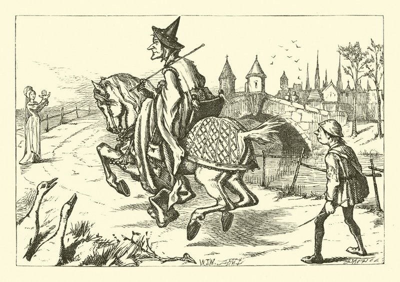 Chevauche un cheval de bois à Banbury Cross - English School