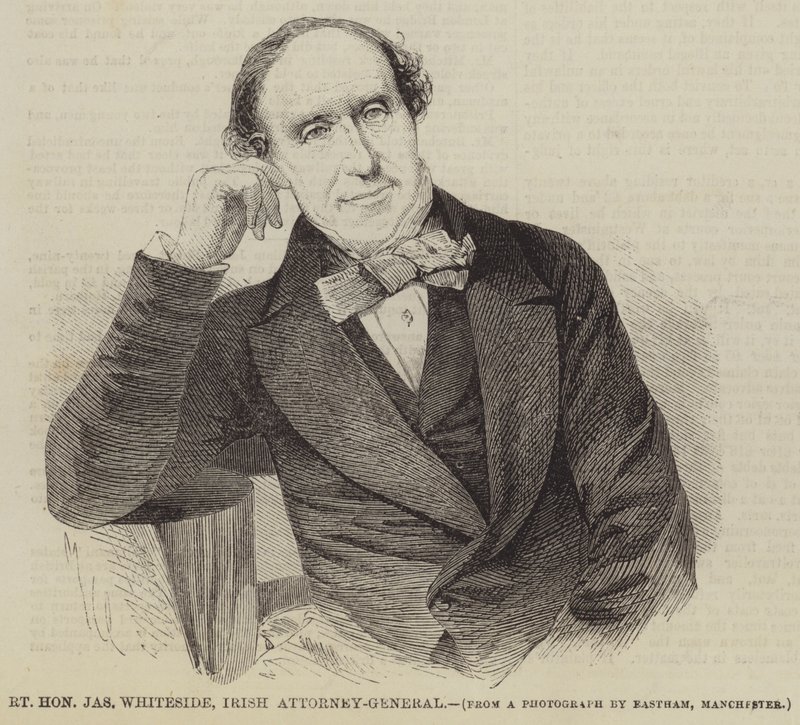 Le très honorable Jas Whiteside, procureur général irlandais (gravure) - English School