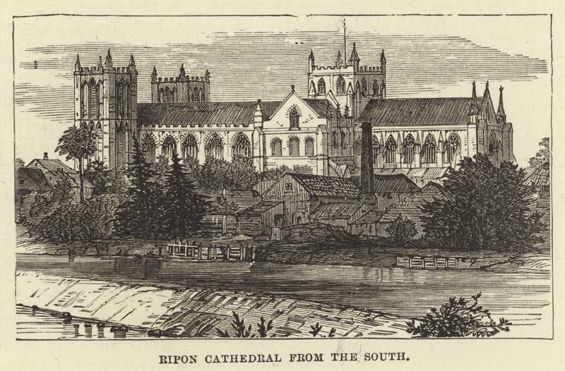 Cathédrale de Ripon depuis le sud - English School