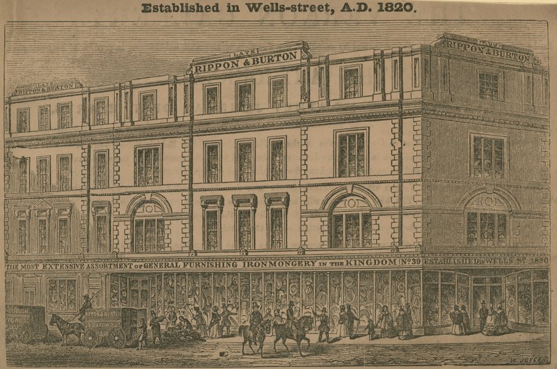 Rippon et Burton, grand magasin, fondé en 1820 - English School