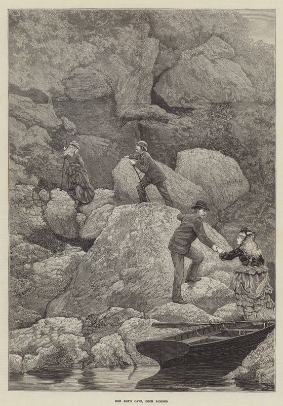 La grotte de Rob Roy, Loch Lomond - English School