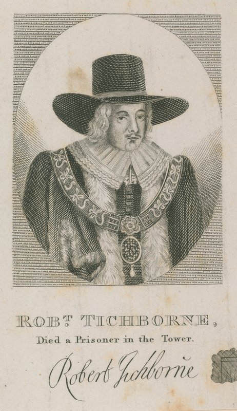 Robert Tichborne, mort prisonnier à la Tour; Lord Maire de Londres 1651 - English School