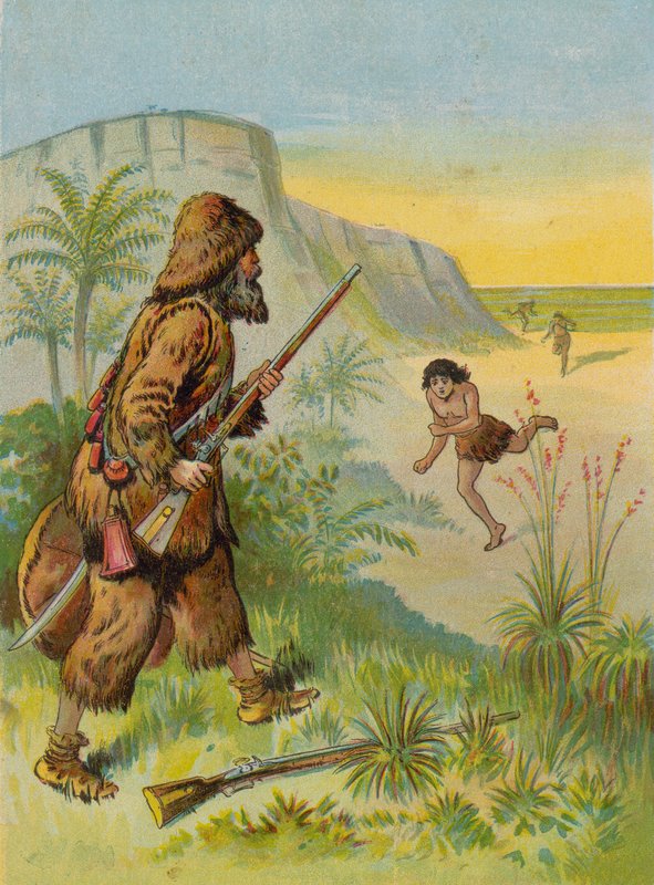 Robinson Crusoé sauvant la vie de Vendredi - English School