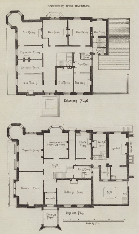 Rockhurst, West Hoathley (gravure) - English School