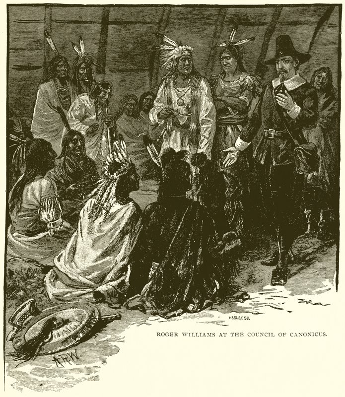 Roger Williams au Conseil de Canonicus - English School