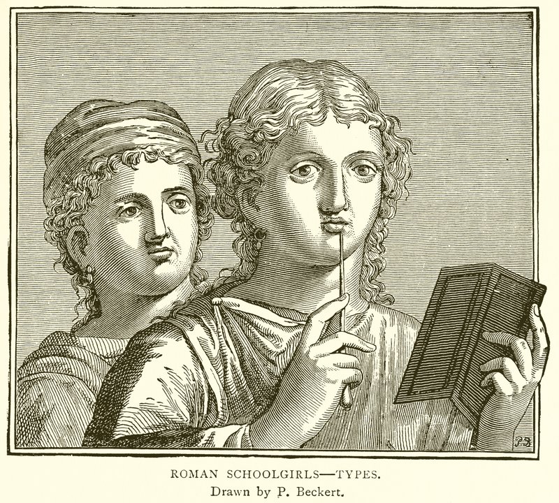 Écolières romaines. Types - English School