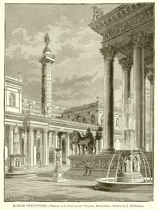 Structure romaine.--Forum et colonne de Trajan, restaurés - English School