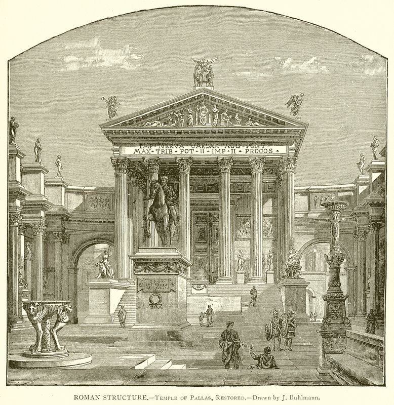Structure romaine.--Temple de Pallas, restauré - English School