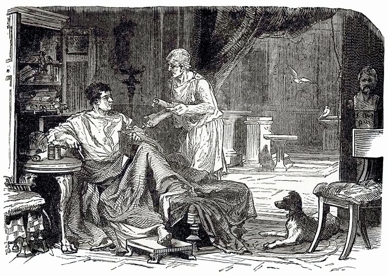 Étude romaine, illustration de Cassells Illustrated Universal History par Edward Ollier, publiée en 1890 - English School