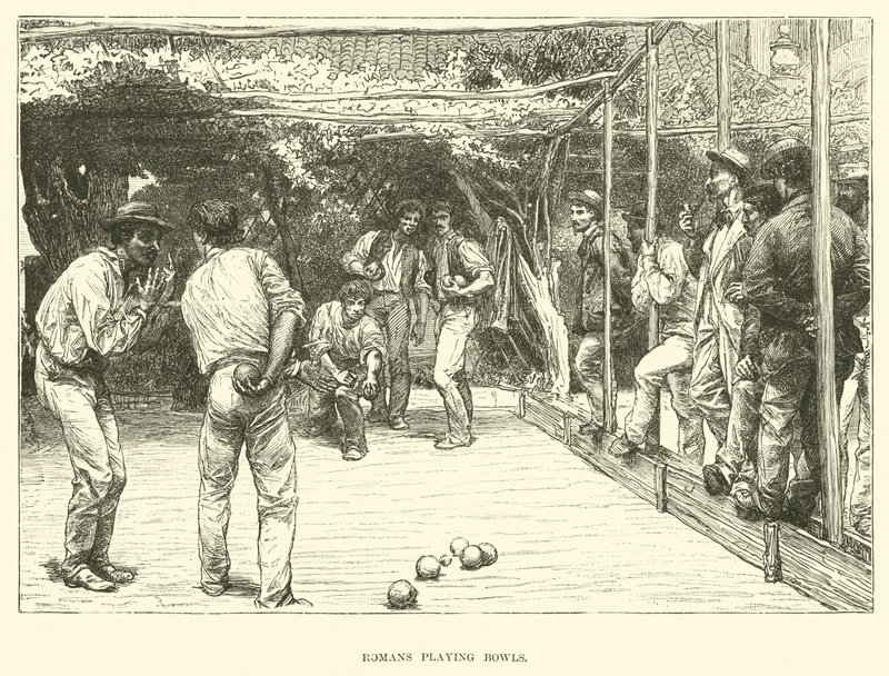 Romains jouant aux boules - English School